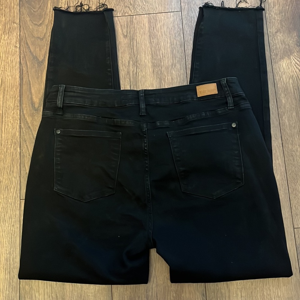 Judy Blue Lola Mid Rise Tapered Straight size 32 black - Picture 12 of 13